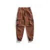 Pantalones Jogger de Trabajo Multibolsillos Estilo Americano G-Stone, Color Sólido, Corte Holgado, Puños, Pantalones Largos de Trabajo para Exteriores