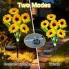 Luces Solares de Girasol para el Suelo, Luces LED Impermeables para Árboles Controladas por Luz para Exteriores, Luces de Suelo para Decoración de Ambiente en Jardines y Césped