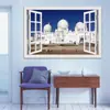 Mezquita comercio exterior más vendido efecto creativo 3D pegatinas de ventana falsa decoración pared sala de estar dormitorio