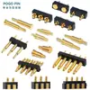 Conector POGOPIN dedal de resorte dedal de antena chapado en oro pasador de inserción de pasador de dedal lado del orificio del pasador pasta de soldar tipo cable de soldadura de carga pasador plano