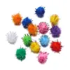Pompones de Hilo Dorado de Colores Bolas de Felpa de Polipropileno Accesorios de Decoración Navideña para Ropa DIY Infantil Decoraciones Festivas