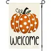 Bandera de Jardín de Otoño de Acción de Gracias de Amazon Calabaza Lino Decoración de Doble Cara Banner de Bandera para Patio Exterior Jardín