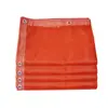 Red de Seguridad Recubierta Personalizada, Red con Hebilla Naranja-Rojo, Red de Seguridad para Construcción, Red Ignífuga y Antiinflamatoria para Obra, Tejido de Malla