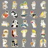 50 adesivos de gatinho pintados à mão papelaria desenho animado animal de estimação fofo animal fofo copo mala adesivo para diário
