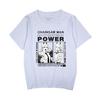 Anime Japonês Chainsaw Man Desenho Animado Algodão Puro Unissex Tamanho Europeu Camiseta Estampada Top