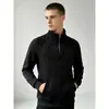 Sudadera con Cremallera de Forro Polar Casual para Hombre Pulóver Ajuste Holgado para Hombre Chaqueta Deportiva Cuello Alto Estilo Americano