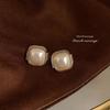 Pendientes de Botón de Lujo de Estilo Francés Vintage, Elegantes y Versátiles, Chapados en Plata con Diseño Elaborado, Pendientes de Declaración Hechos de Fábrica