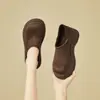 Sandálias Birkenstock com Sola Grossa para Aumentar a Altura para Mulheres, Novo Modelo 2026, Primavera e Outono, Sola Plataforma de Camurça, Uso Duplo, Slip-On, Mules Fechados para Mulheres