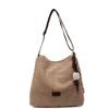 Bolso Cruzado Tejido de Gran Capacidad Estilo Japonés Coreano Moda Trendy Bolso de Hombro Moda Casual Simple Bolso de Tela