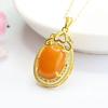 Collar con Colgante de Huevo de Paloma de Cera de Abeja Vieja Natural para Mujer, Dropshipping de Transmisión en Vivo de Fábrica de Ámbar Ruso S2120508