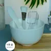 Tazón Mezclador de Mascarillas Set de Tazón y Brocha de Silicona Grueso con Escala Herramienta Facial Cuidado de la Piel Especial Tamaño Grande