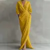 Vestido sencillo de color liso estilo francés, nueva colección de otoño, moda europea y americana transfronteriza para mujer, elegante y sofisticado vestido de noche