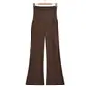 Pantalones de Punto de Moda Holgados con Cintura Elástica Otoño Nueva Moda Versátiles de Pierna Ancha Acampanados Deportivos Casuales