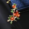 Broche Ruyi de Caqui Estilo Chino para Mujer Diseño Creativo Personalizado Broche de Temperamento Accesorios para Traje Abrigo Pin de Esmalte