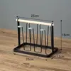 Estante para tazas estilo chino, estante de almacenamiento para tazas, estante colgante para tazas de vidrio, estante para tazas de té boca abajo, estante para vasos de agua de sala de estar