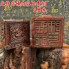 Sello de Madera de Azufaifo Boutique Zhang Tianshi Cuatro Santos y Seis Lados Sello de Madera de Azufaifo Sello Sello Texto Puede dz Zutian Zhang Daoling