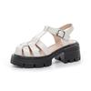 Sandalias Romanas Cerradas para Mujer, Nuevos Zapatos de Plataforma de Suela Gruesa Verano 2026, Zapatos tipo jaula con tacón grueso y tejido hueco para mujer