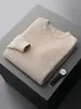 Suéter de cachemira nuevo de otoño e invierno para hombre, suéter de punto informal de cuello redondo para negocios, camisa de fondo, suéter de cachemira pura gruesa para hombre
