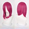Peluca Universal de 40 cm para Cuero Cabelludo, Pieza de Cabello Superior, Peinado de Cabello Falso con Flequillo Largo, Base de Cabello Universal de 40 cm con Red de Rosa