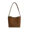 Bolsa Saco de Cor Sólida Artesanal de Alto Padrão Nicho 2025 Nova Vintage Casual Ombro Transversal Bolsa para o Dia a Dia Tendência