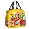 Bolsa de Almuerzo Mario Super Mario de Venta Caliente Europea y Americana para Estudiantes de Primaria Lonchera Aislada Bolsa de Almuerzo Portátil Bolsa de Hielo