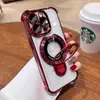 Adecuado para iPhone 17 Pro Funda de Teléfono Móvil Integral Anti-Caída en las Cuatro Esquinas Soporte Magnético Electrochapado Funda Protectora Apple 17 16