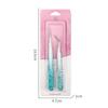 Herramienta multifuncional para uñas Pinzas Acero Inoxidable pinza para acné eliminador de puntos negros color degradado azul pavo real Pinzas de 2 piezas