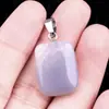 1458-20mm colgante rectangular cristal natural piedra semipreciosa colgante rectangular DIY pendientes collar accesorios