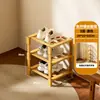 Sapateira Simples de Bambu, Prateleira de Armazenamento Multi-Camadas para Entrada de Casa, Sapateira Estreita para Uso Interno, Armário de Sapatos para Apartamentos de Aluguel