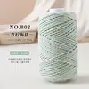 Hilo de algodón hueco brillante teñido en degradado con hilos plateados para tejer a mano DIY, hilo de plata de crochet de 2 mm para bolsos, sombreros y ovillos