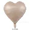 Versão leve de 18 polegadas balão de alumínio em formato de coração cor sólida balão de amor decoração de festa de aniversário de bebê layout de cena atacado