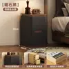 Mesita de Noche de Madera Maciza Ultradelgada para Dormitorio del Hogar Modelo Caliente 2025 Pequeño Minimalista Moderno Gabinete de Almacenamiento sin Instalación