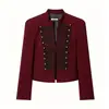 Roupas Femininas 2026 Verão Novo Estilo Moda Europeia e Americana Versátil Blazer Justo com Ombreiras 4840798