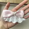 Acessórios super fofos de renda com laço de pérola para amor DIY, capa de celular, presilha de cabelo, bolsa, sapatos e meias, acessórios de vestuário