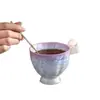 Taza y Platillo de Café con Esmalte de Cristal Yaochang, Exquisita Taza de Cerámica, Taza de Té de Gama Alta, Taza para el Té de la Tarde en la Oficina, Regalo