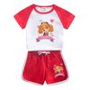 Wang Wang Team Terno de verão para meninas 2022 Novo estilo elegante de manga curta terno infantil para meninas terno de duas peças para crianças pequenas e médias