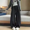 Nuevos Pantalones Rectos de Mezclilla para Mujer de Primavera y Otoño, Cintura Alta, Corte Holgado, Adelgazantes, Modernos, Versátiles, Caída Suelta, Pantalones Casuales de Pierna Ancha Curvos
