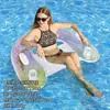 Toldo inflable reclinable de PVC para agua, venta al por mayor, con flotador y portavasos, disponible en stock.