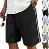 26 novos shorts casuais esportivos de verão listrados com cordão, plus size, masculinos, europeus e americanos, para praia
