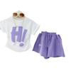 Conjunto de Verão 2026 Novo para Meninas em Seda de Gelo: Camiseta de Manga Curta e Shorts Conjunto de Moda para Crianças Maiores Conjunto de Duas Peças Tendência
