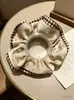 Venta Directa de Fábrica Scrunchie de Satén y Encaje Atmósfera Elegante Scrunchie Negro Goma para el Cabello Diadema Scrunchie