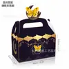 Dd118 Comércio Exterior Estilo Ouro Negro do Oriente Médio Casa em Formato de Festival do Sudeste Asiático Festa Lua Presente Doce Caixa Portátil