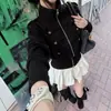 Chaqueta casual estilo vintage coreano para mujer Otoño/Invierno 2026, doble botonadura estilo Napoleón con cuello alto