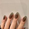 Esmalte Adesivo Sólido para Unhas Postiças de Comprimento Médio Quadradas Europeias Manicure Removível Adesivos Foscos para Unhas