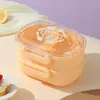 Lancheira Casual Estudante de Plástico de Camada Simples e Dupla com Tampa, Lancheira Portátil para Trabalhadores de Escritório, Lancheira para Salada de Frutas
