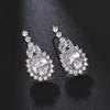 Pendientes de espejo mágico originales pendientes con incrustaciones de circonita grado AAA pendientes de moda de comercio exterior pendientes joyería fábrica venta directa