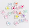 Cuentas de Flores Transparentes de Acrílico de 12 mm en Cuentas Sueltas Hecho a Mano DIY Pulsera Accesorios para el Cabello con Cuentas Collar Accesorios de Joyería