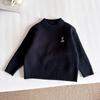 Nausicaä do Vale do Vento 2025 Novo Inverno Roupa de Tricô Infantil Estilo Coreano com Bordado de Urso Roupa de Tricô Quente Espessa da Moda para Meninos e Meninas