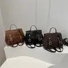Estilo universitário bolsa retrô feminina 2025 nova primavera mochila viajante ombro classe mochila cross border