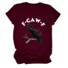 Amazon Ebay Site Independente Camiseta Feminina da Moda e Única F-Caw-F Gola Redonda Manga Curta Camiseta Básica